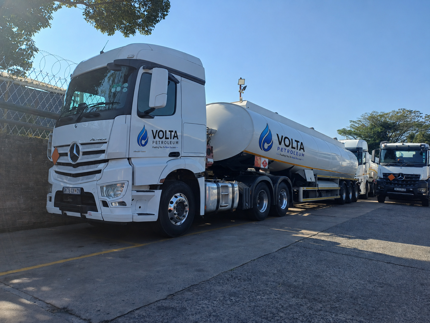 Volta Petroleum tankers parked in the yard